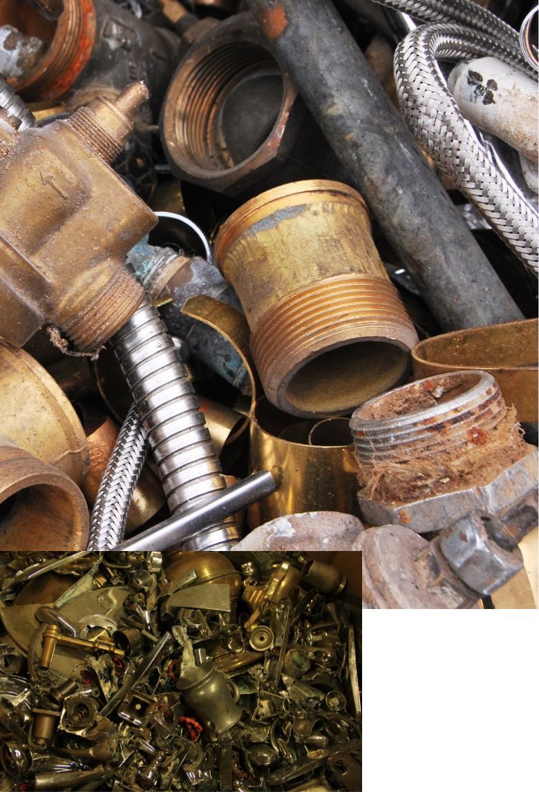 Brass pipes and scrap